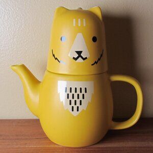 now designs teapot & cup tea for me boris bear stoneware (W6288)